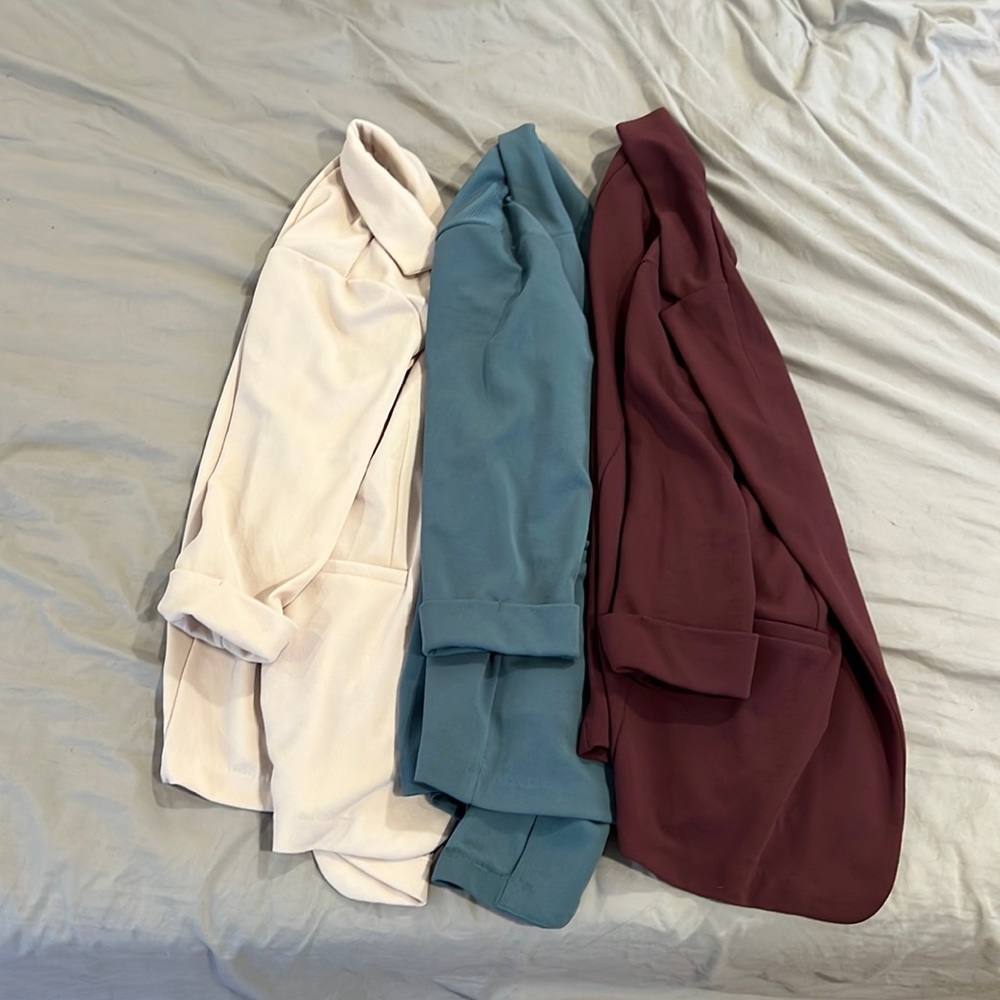 Three Maurices Versa Open Front Blazers